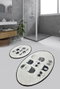 Mijölnir Juego de alfombrillas de baño Cutie blanco y negro